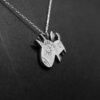 pendentif en argent gravé - Licornette volante